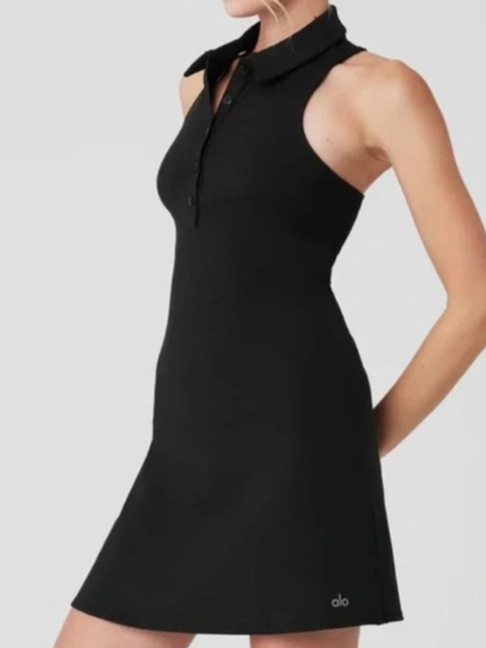 ALO Charmed Tennis Dress Black XS NWT